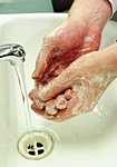 Во избежание заражения следует правильно мыть руки