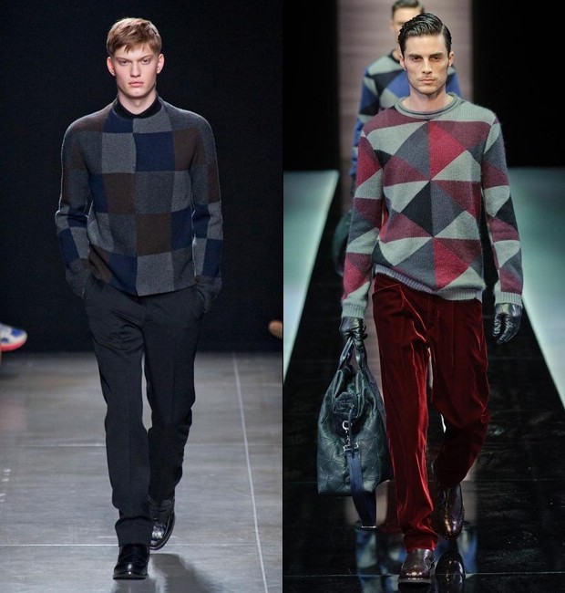 Мужские свитеры с геометрическими принтами