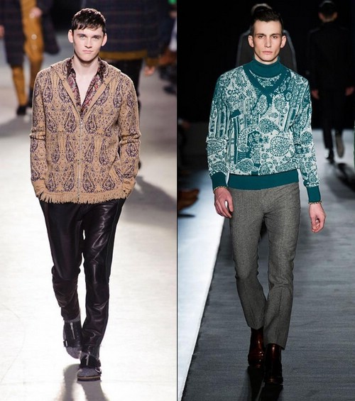 Модный тренд мужской одежды сезона зима 2014: принт пейсли