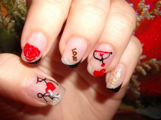 Рисунки на ногтях ко Дню Святого Валентина
