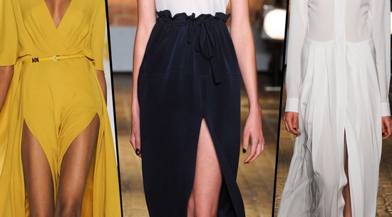 Модный тренд 2012 - платья и юбки с высоким разрезом