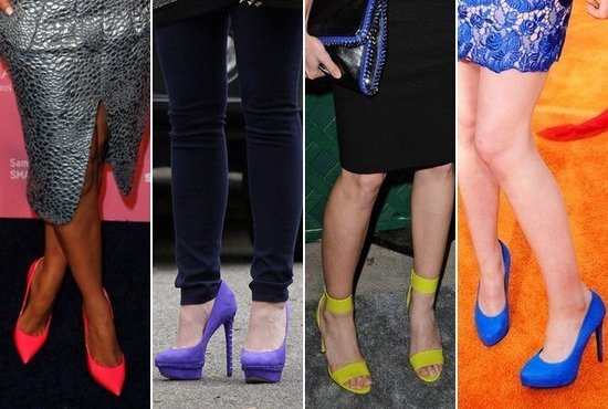 Примерьте новый тренд 2012 - цветные туфли