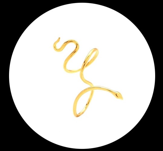 Обвивающее кольцо в форме змеи от Jacquie Aiche