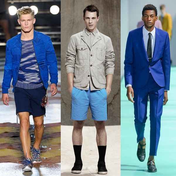 Оттенки синего мужской одежде