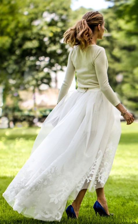 Свадебное платье с необычным дизайном: Оливия Палермо