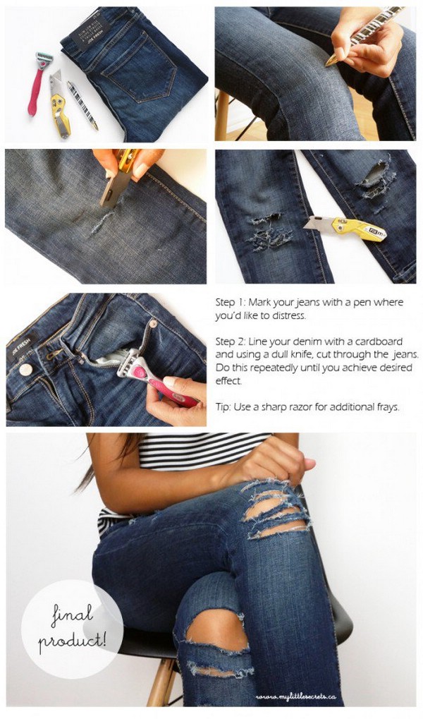 Как преобразить старые джинсы