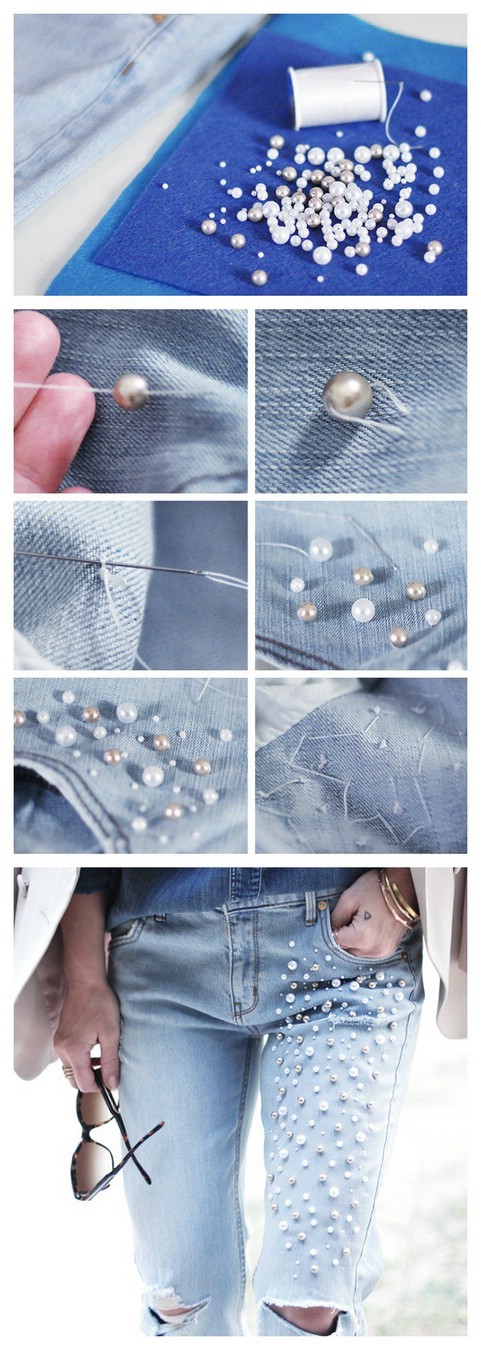 Как преобразить старые джинсы