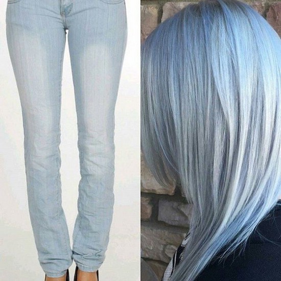 Деним на волосах: джинсовое окрашивание