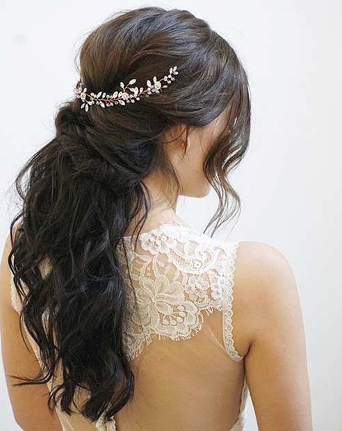 Причёски на длинные волосы на свадебное торжество