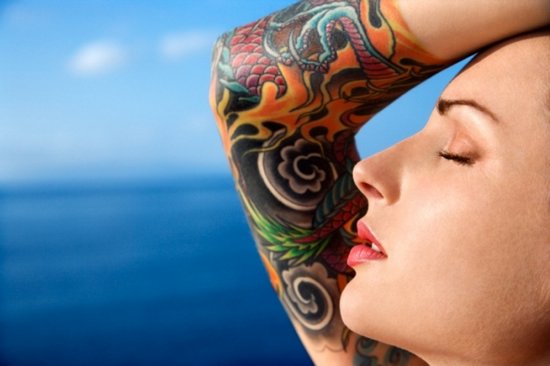 Дизайн женских татуировок-рукавов